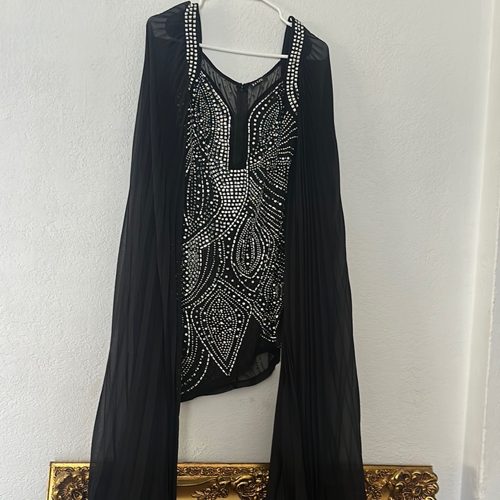Banjul Black and Silver Embellished Dress